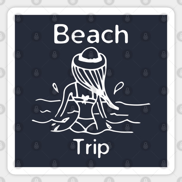 Beach Trip Magnet by HobbyAndArt